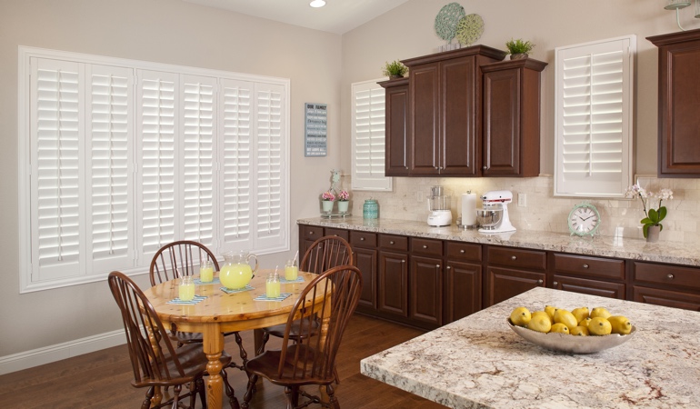 Polywood Shutters in San Diego kitchen